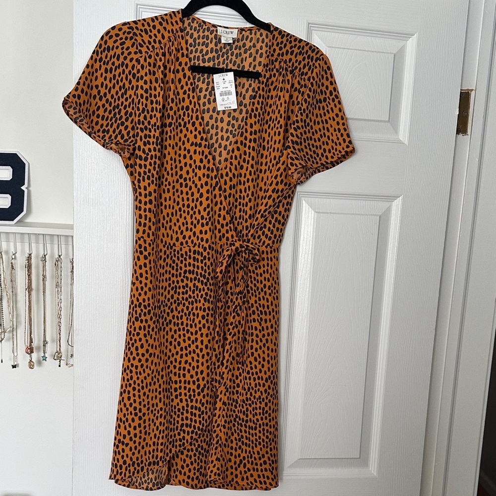 J Crew Spotted Midi Dress 🐯